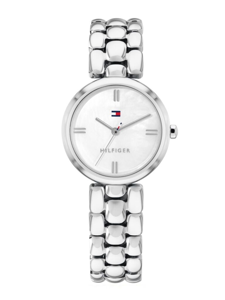 White White Dial Stainless Steel Bracelet Strap Watch  Women