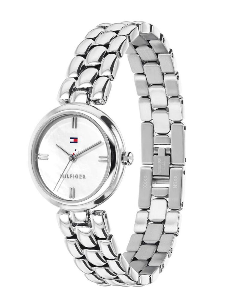White White Dial Stainless Steel Bracelet Strap Watch  Women