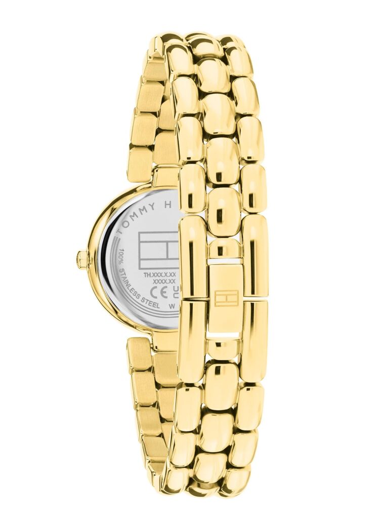 Green Green Dial Gold-Plated Bracelet Strap Watch  Women
