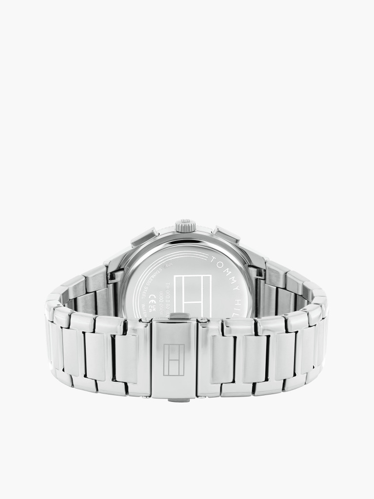 Blue Blue Dial Stainless Steel Chain-Link Watch  Men