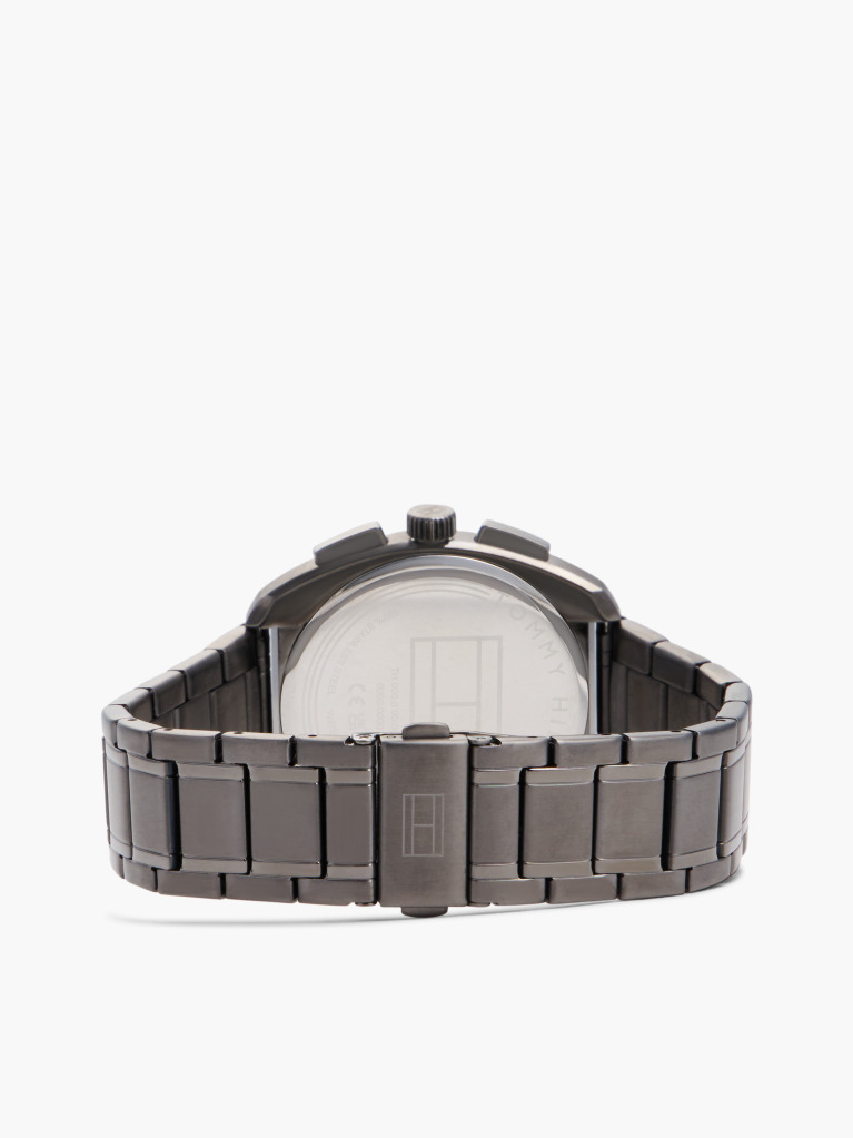 Grey Navy Dial Brown Leather Strap Watch  Men