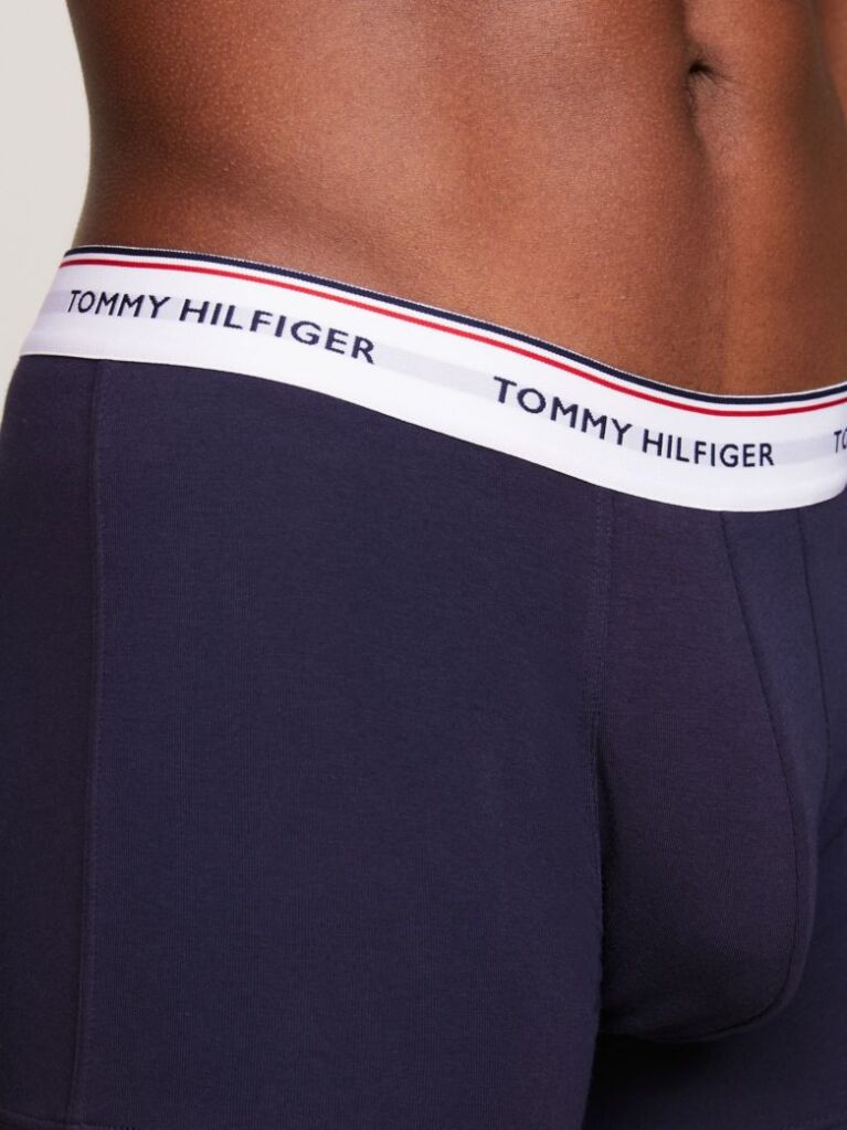 Blue 3-Pack Stretch Cotton Trunks  Men