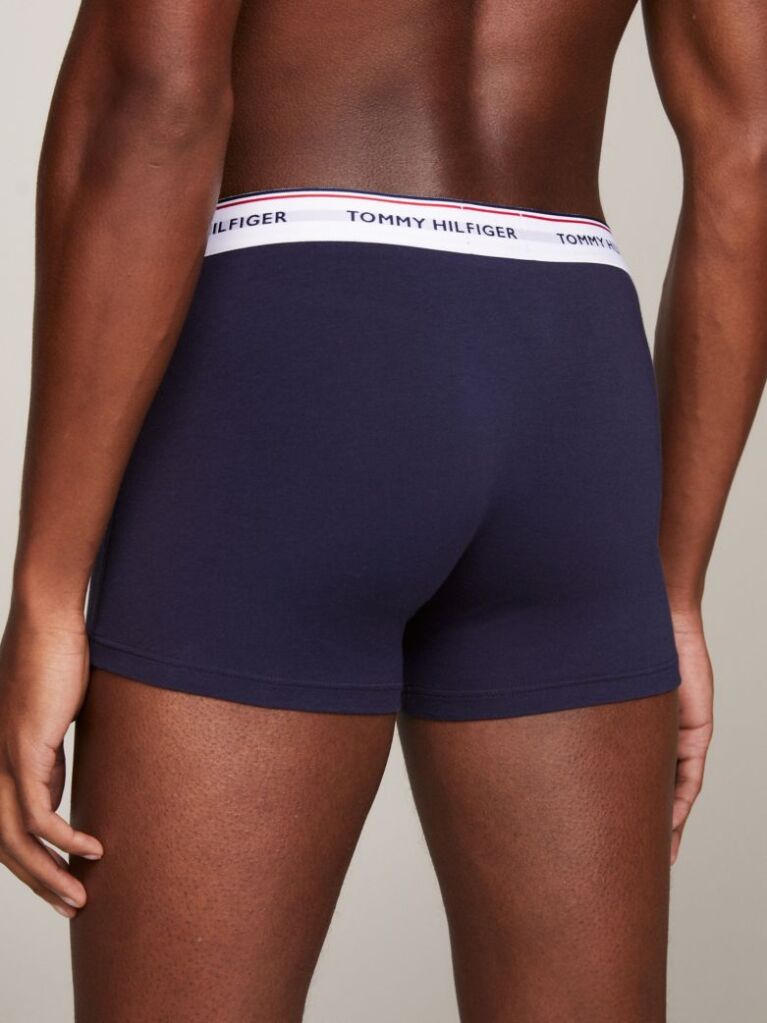 Blue 3-Pack Stretch Cotton Trunks  Men