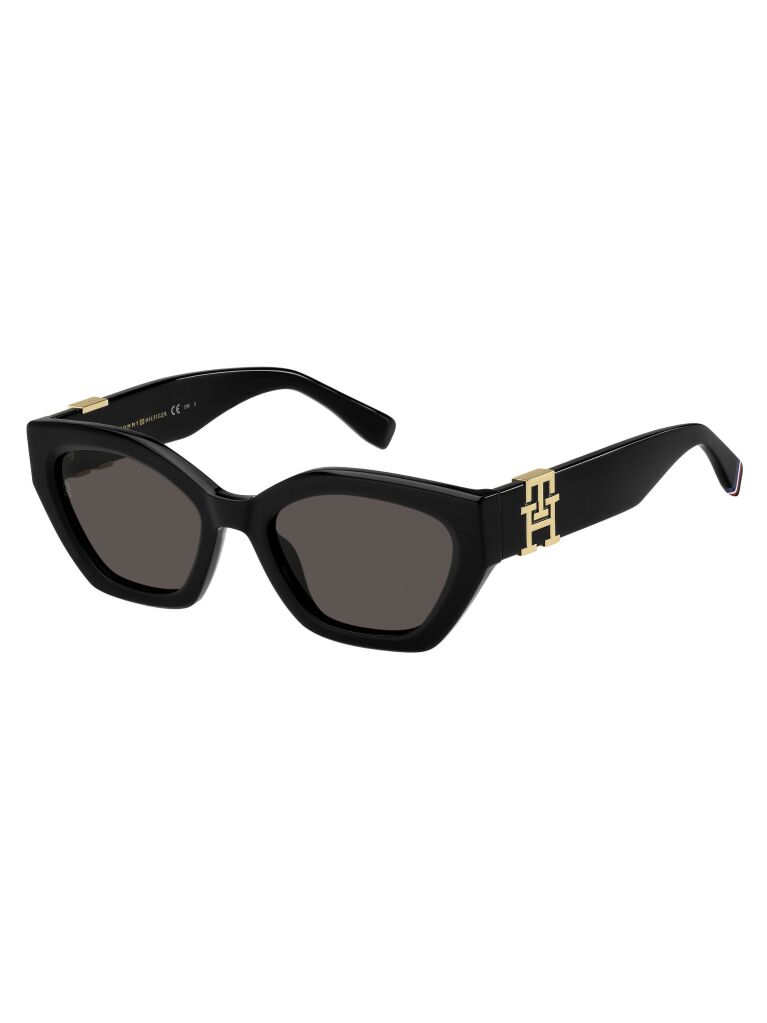 Black Modern Preppy Geometrical Sunglasses  Women