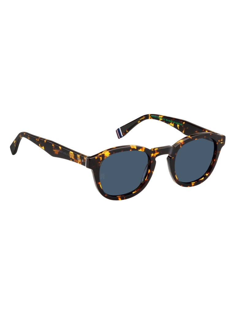 Brown Rivet Detail Oval Sunglasses  Men