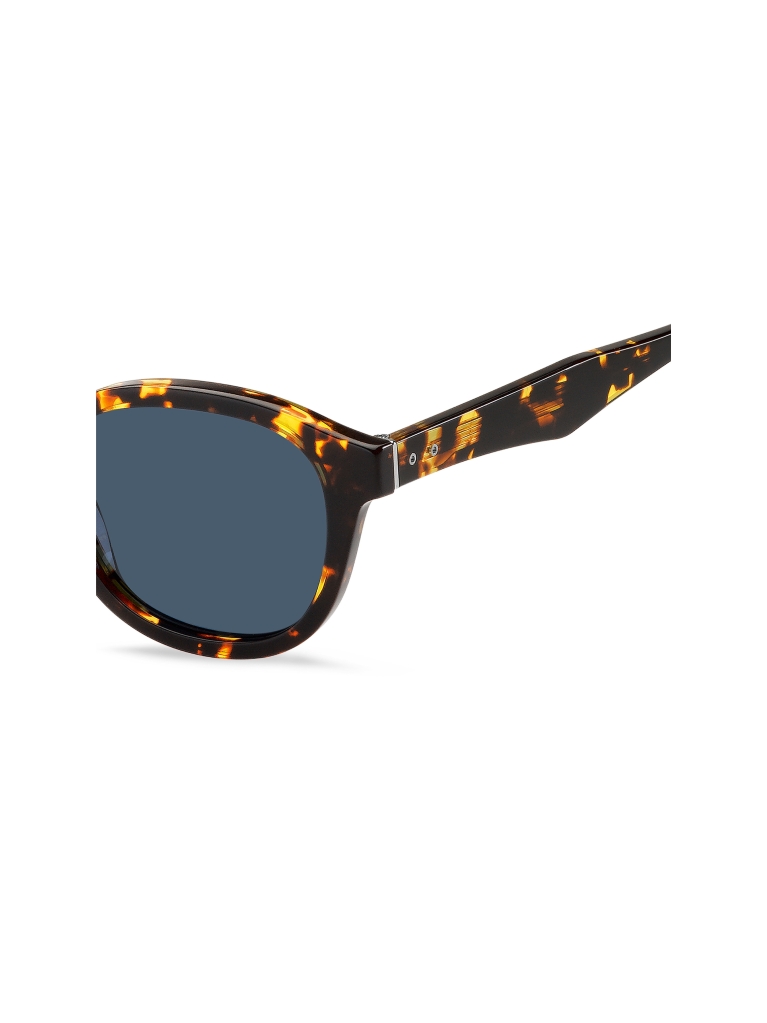 Brown Rivet Detail Oval Sunglasses  Men