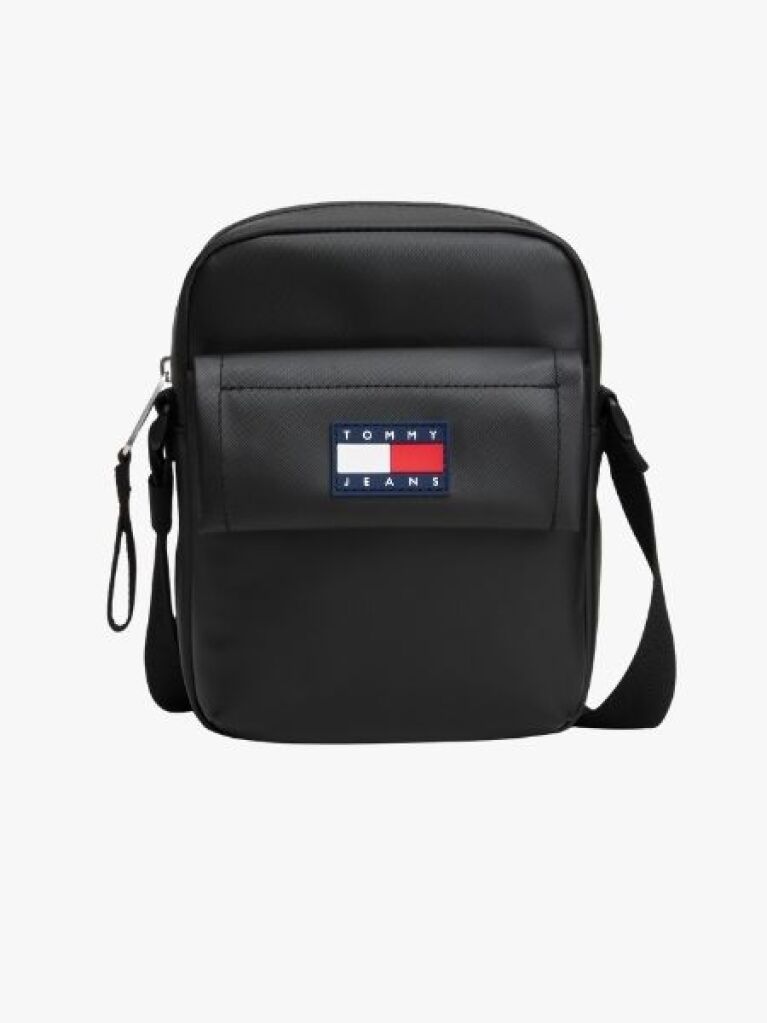 Black Padded Reporter Bag  Men