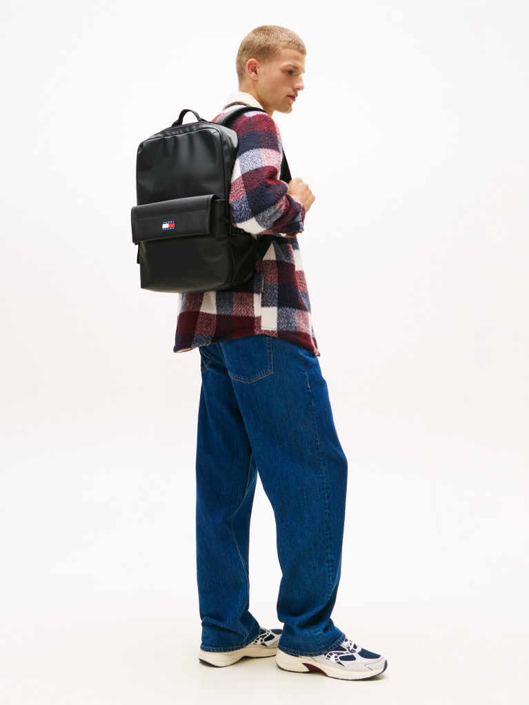 Black Elevated Backpack  Men