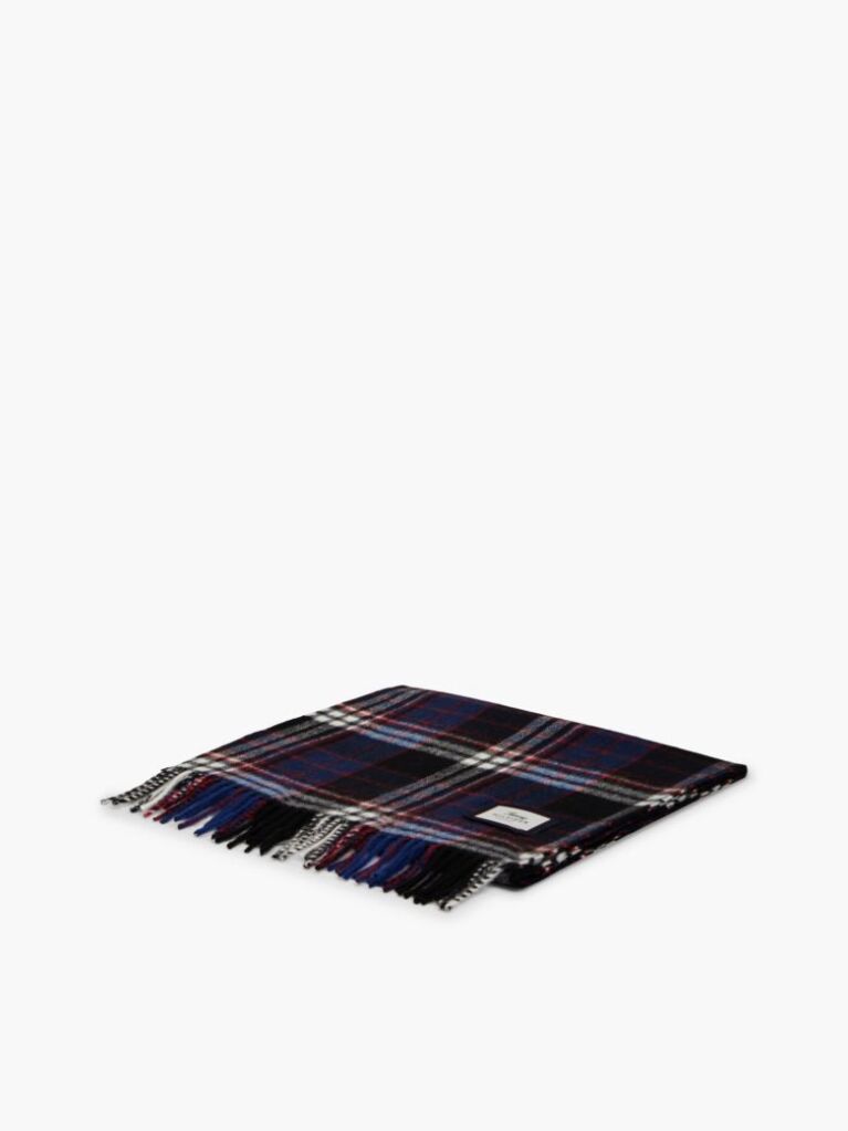 Multi Pure Wool Jacquard Check Scarf  Men