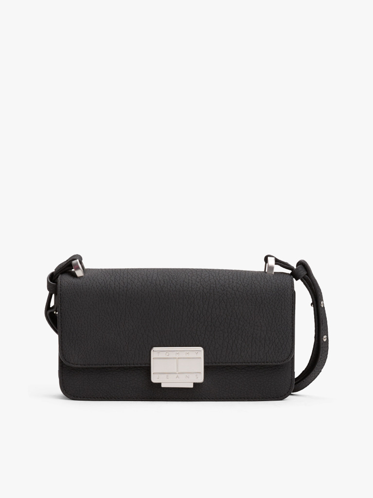 Black Flap Closure Crossbody Bag  Women