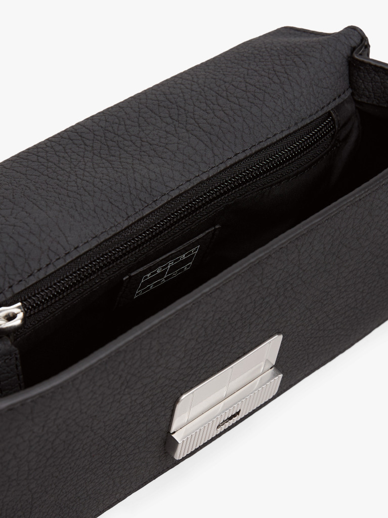 Black Flap Closure Crossbody Bag  Women