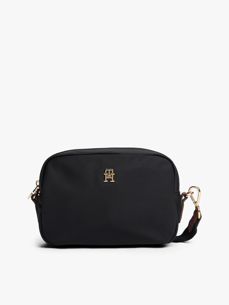 Black Webbing Crossbody Camera Bag  Women