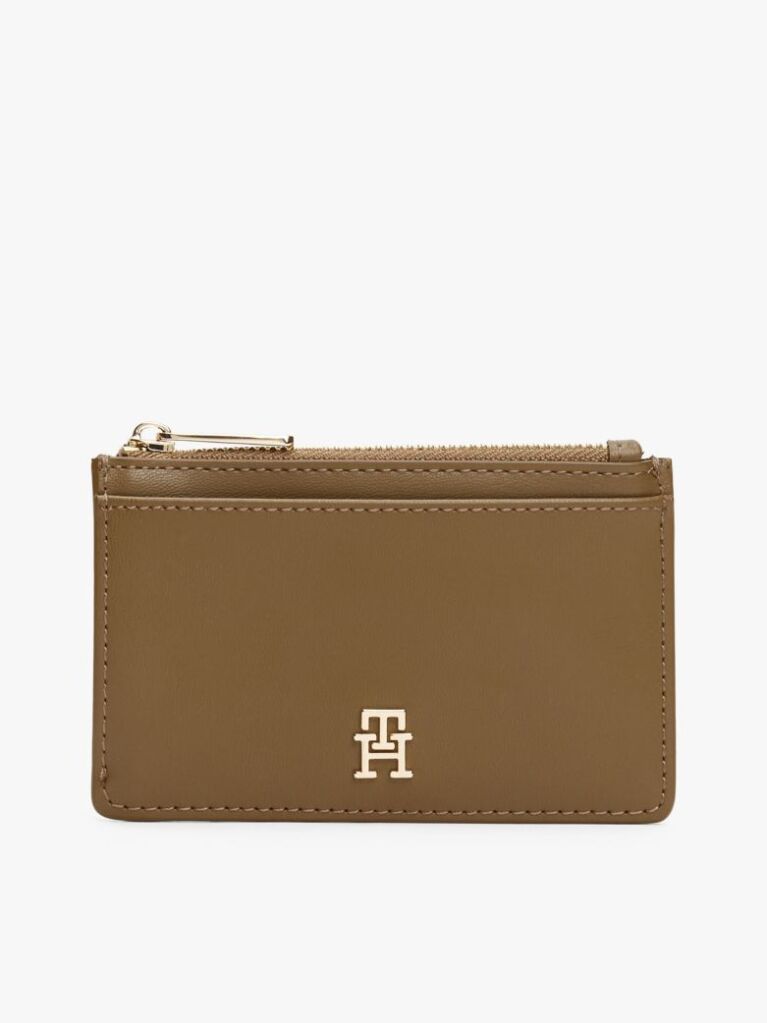 Καφέ Hilfiger Icon Θήκη Για Κάρτες Με Φερμουάρ  Γυναίκες