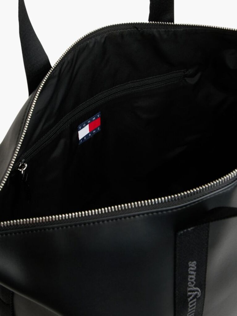 Black Essential Repeat Logo Tote Bag  Women