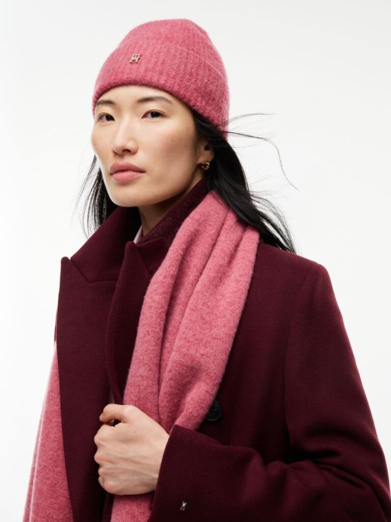 Pink Chic Beanie With Alpaca  Women