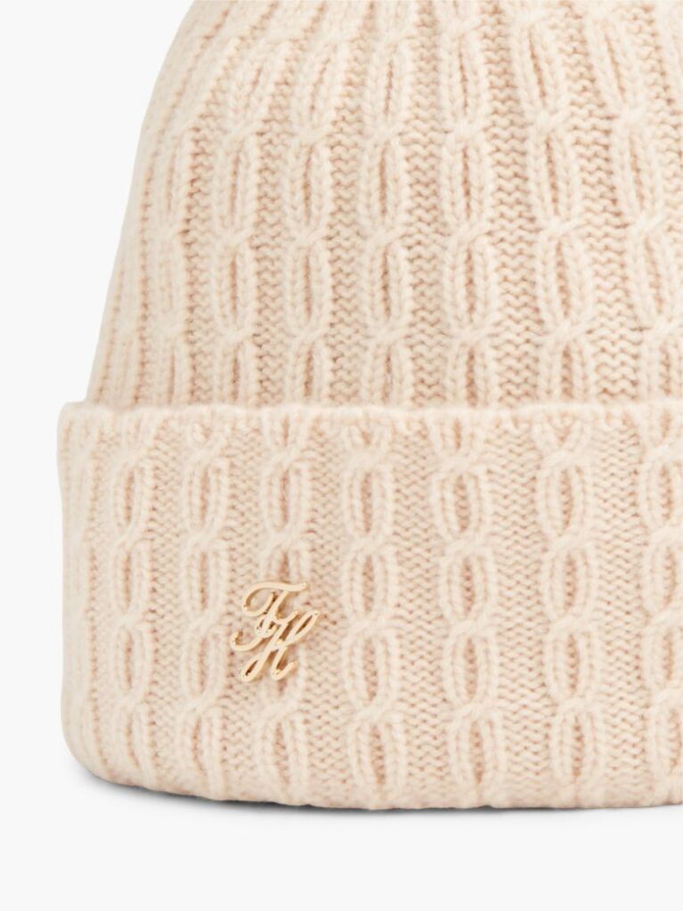 Pink Pom Pom Beanie With Cashmere  Women