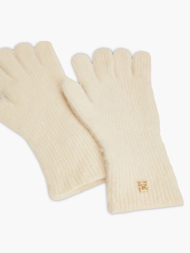 Beige Chic TH Monogram Gloves With Alpaca  Women