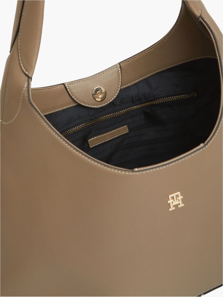 Μπεζ TH Monogram Τσάντα Hobo Με Τσέπη  Γυναίκες