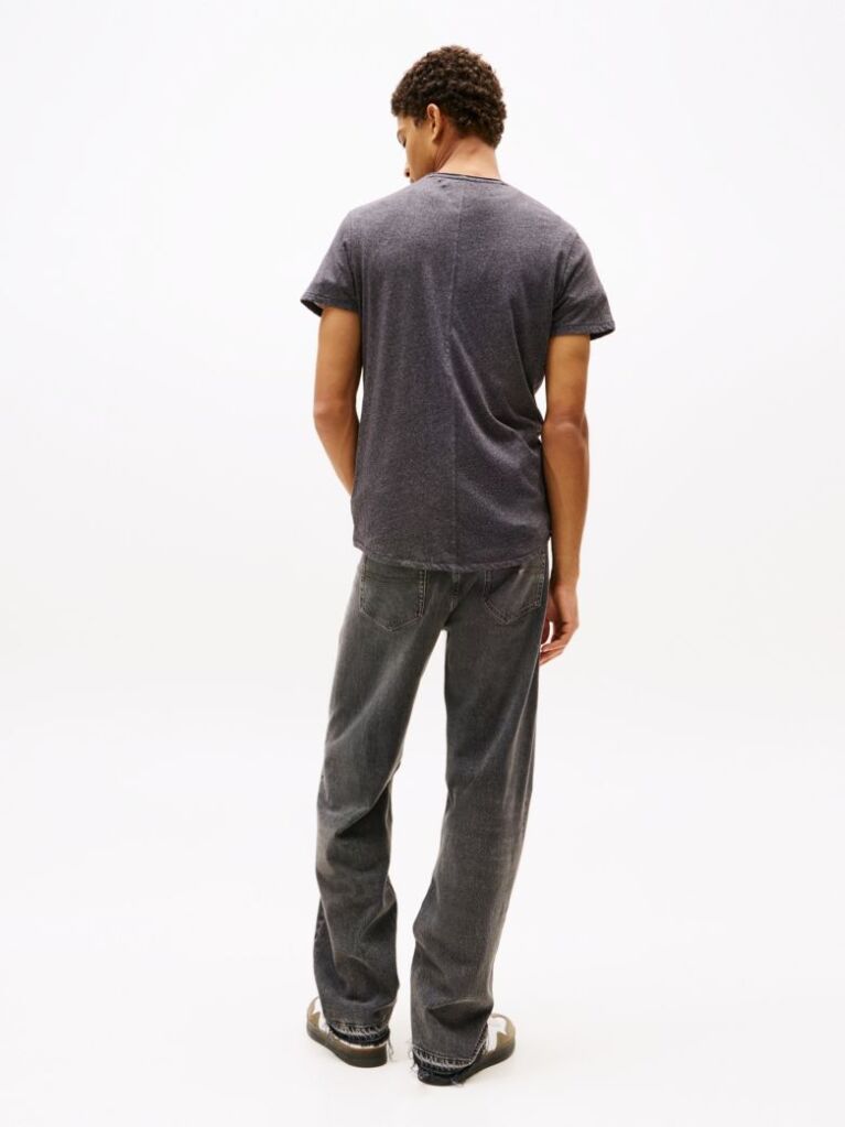 Black Mottled Slim Fit T-Shirt  Men