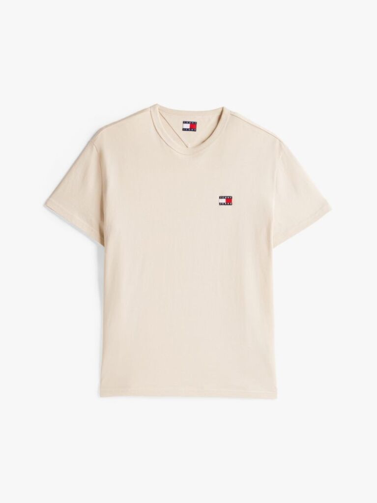 Άσπρο T-Shirt Με Σήμα Tommy Και Κανονική Λαιμόκοψη  Άνδρες