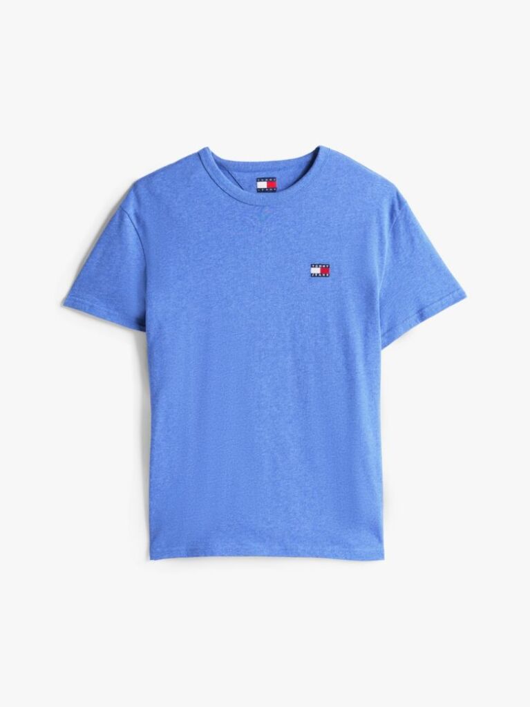 Μπλε T-Shirt Με Σήμα Tommy Και Κανονική Λαιμόκοψη  Άνδρες
