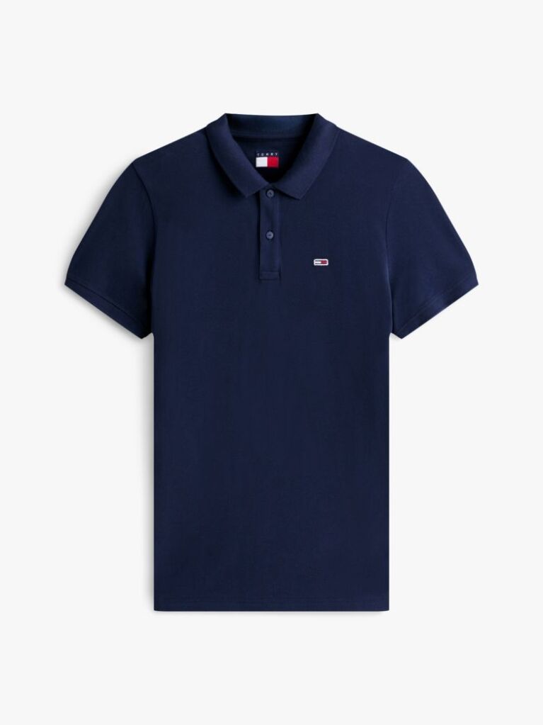 Blue Flag Patch Slim Fit Polo Shirt  Men