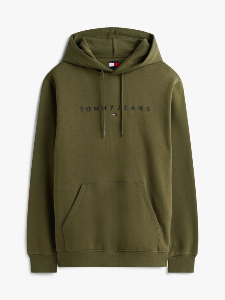 Πράσινο Hoody Σε Κανονική Γραμμή Με Λογότυπο  Άνδρες