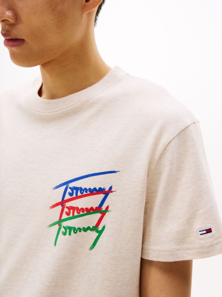Άσπρο T-Shirt Με Λογότυπο  Άνδρες