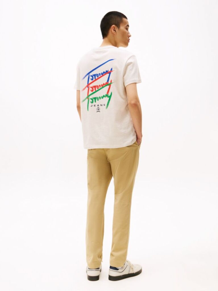 Άσπρο T-Shirt Με Λογότυπο  Άνδρες