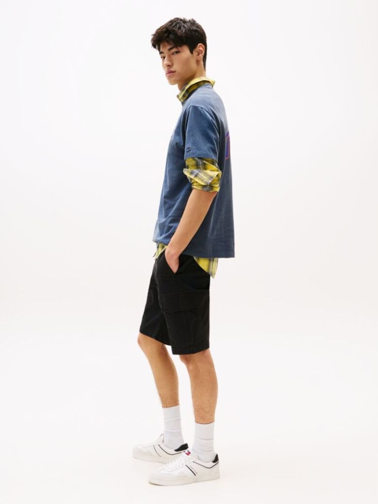 Black Scanton Slim Cargo Bermuda Shorts  Men