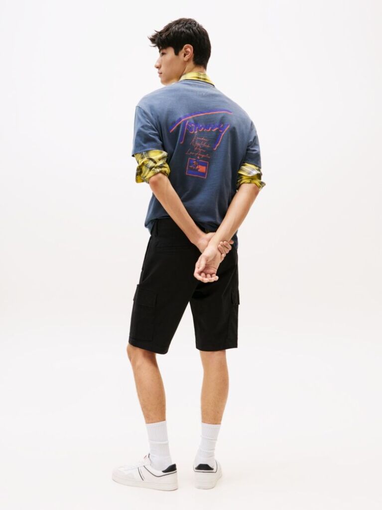 Black Scanton Slim Cargo Bermuda Shorts  Men