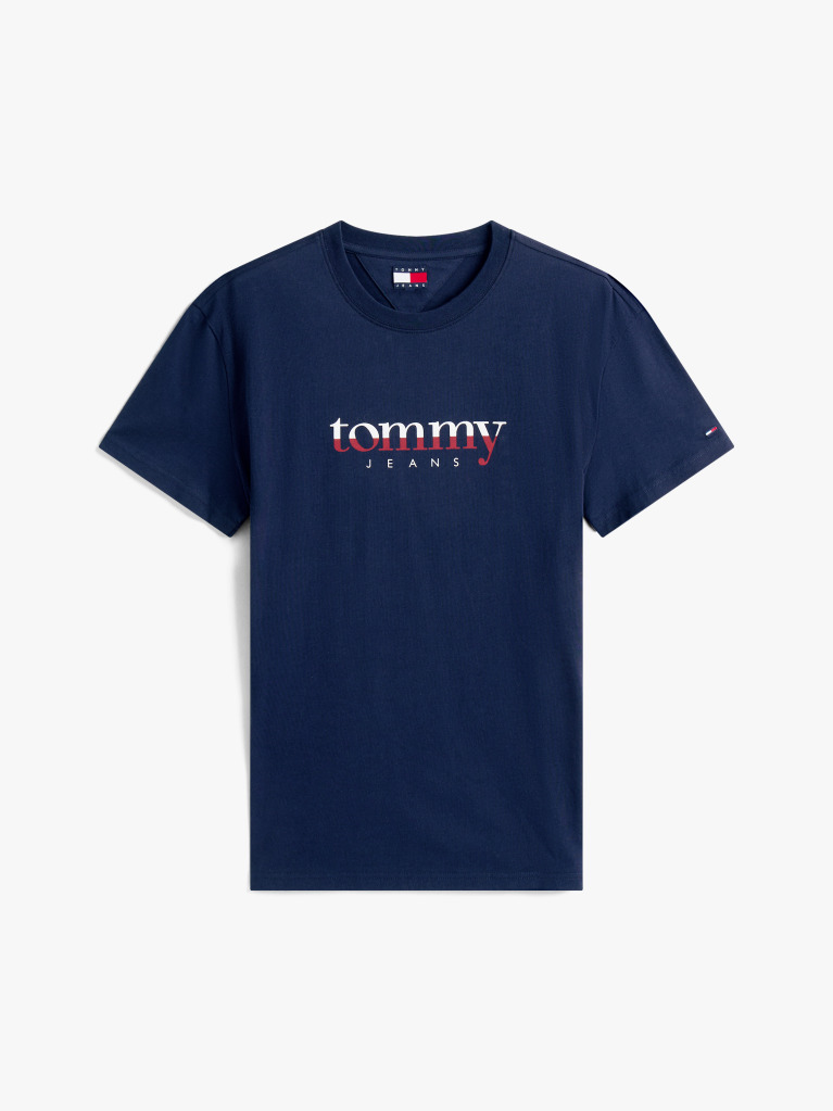Μπλε Jersey T-Shirt Με Κλασική Λαιμόκοψη Και Λογότυπο  Άνδρες