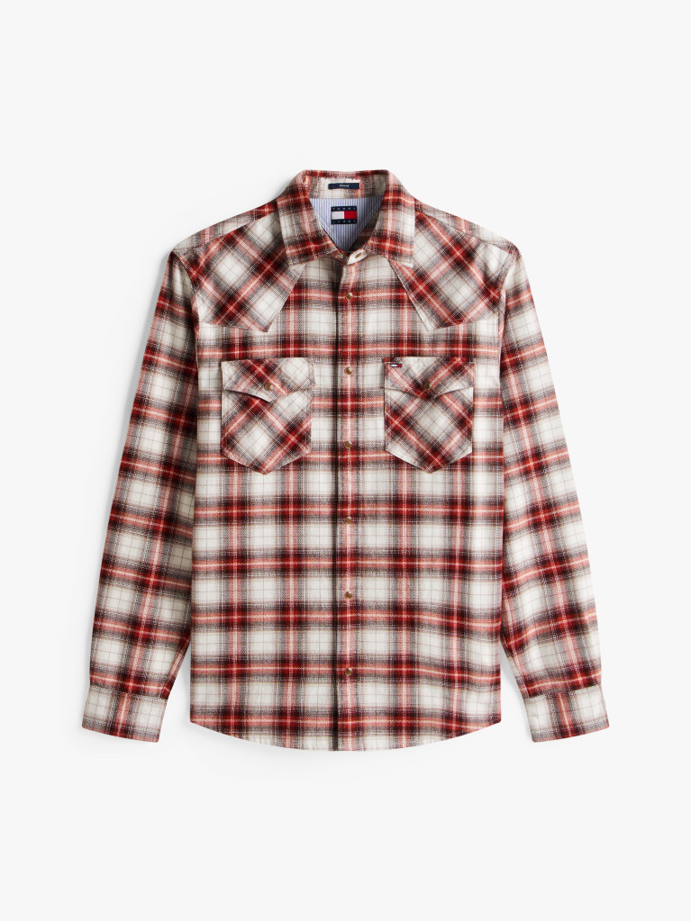 Multi Flannel Καρό Western Πουκάμισο Σε Κανονική Γραμμή  Άνδρες