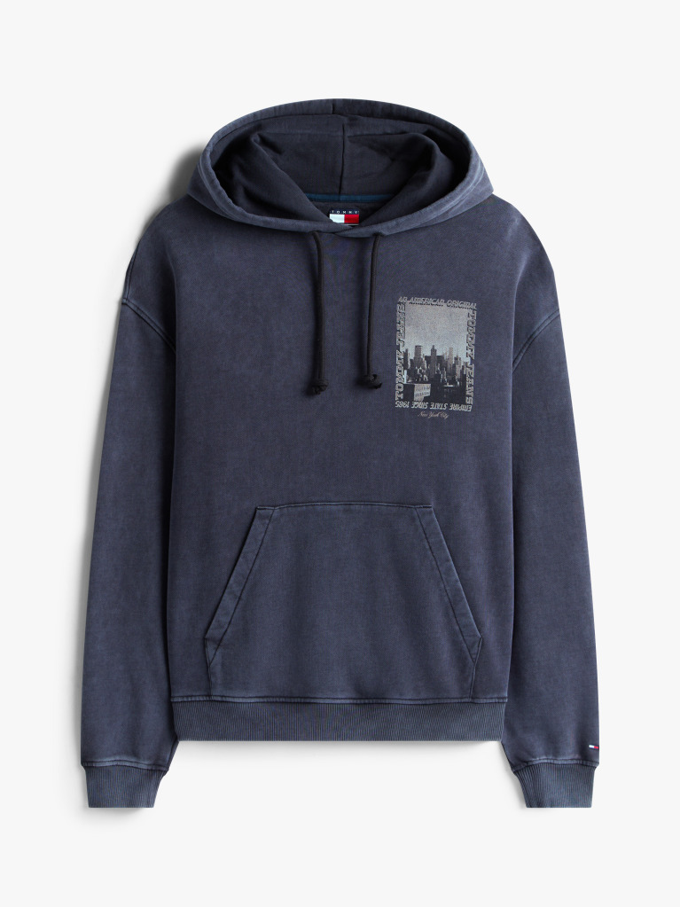 Μαύρο 90s Hoody Με Σχέδιο  Άνδρες