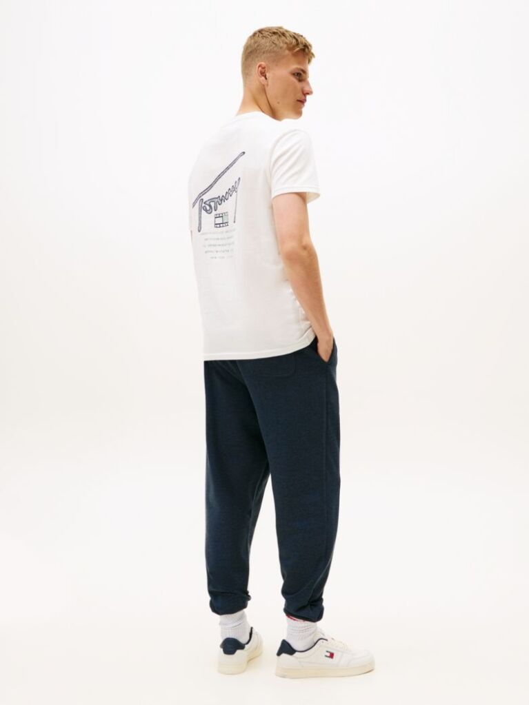 Μπεζ T-Shirt Με Κλασική Λαιμόκοψη Και Signature Πίσω Λογότυπο  Άνδρες