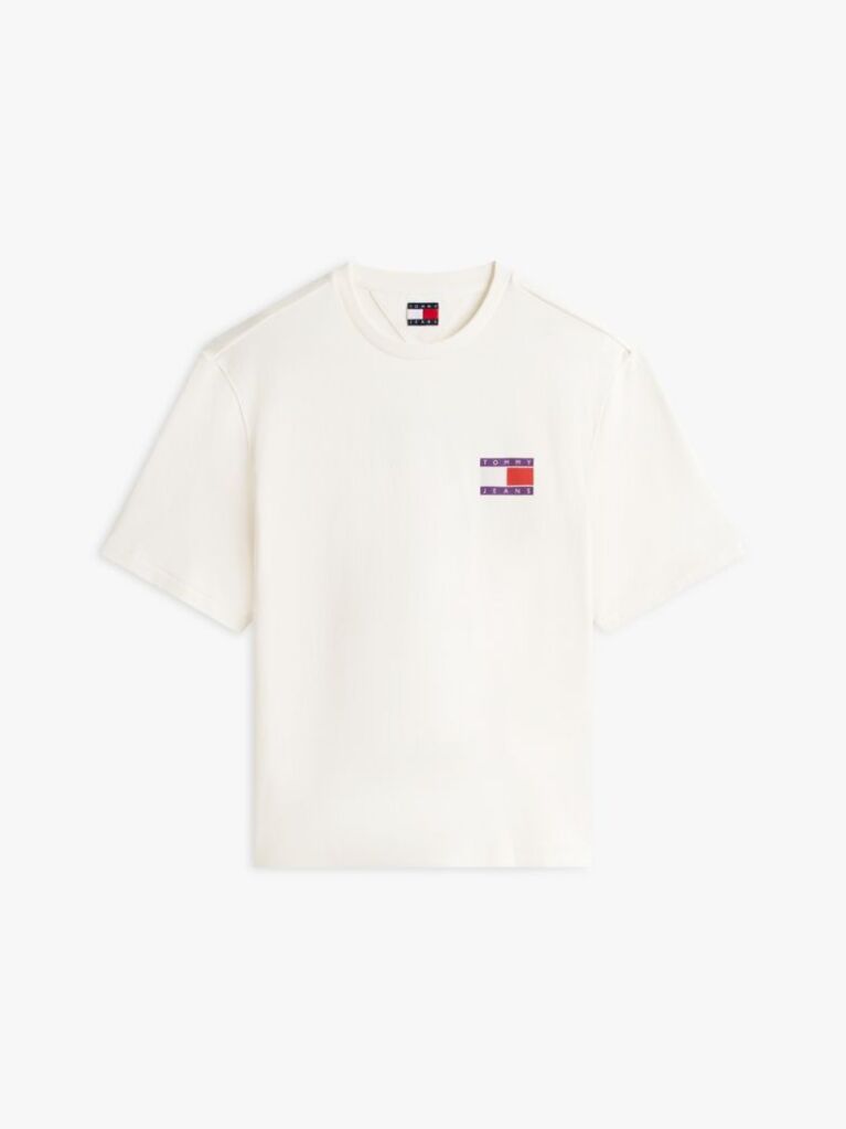Άσπρο 90s T-Shirt Με Λογότυπο Στην Πλάτη  Άνδρες