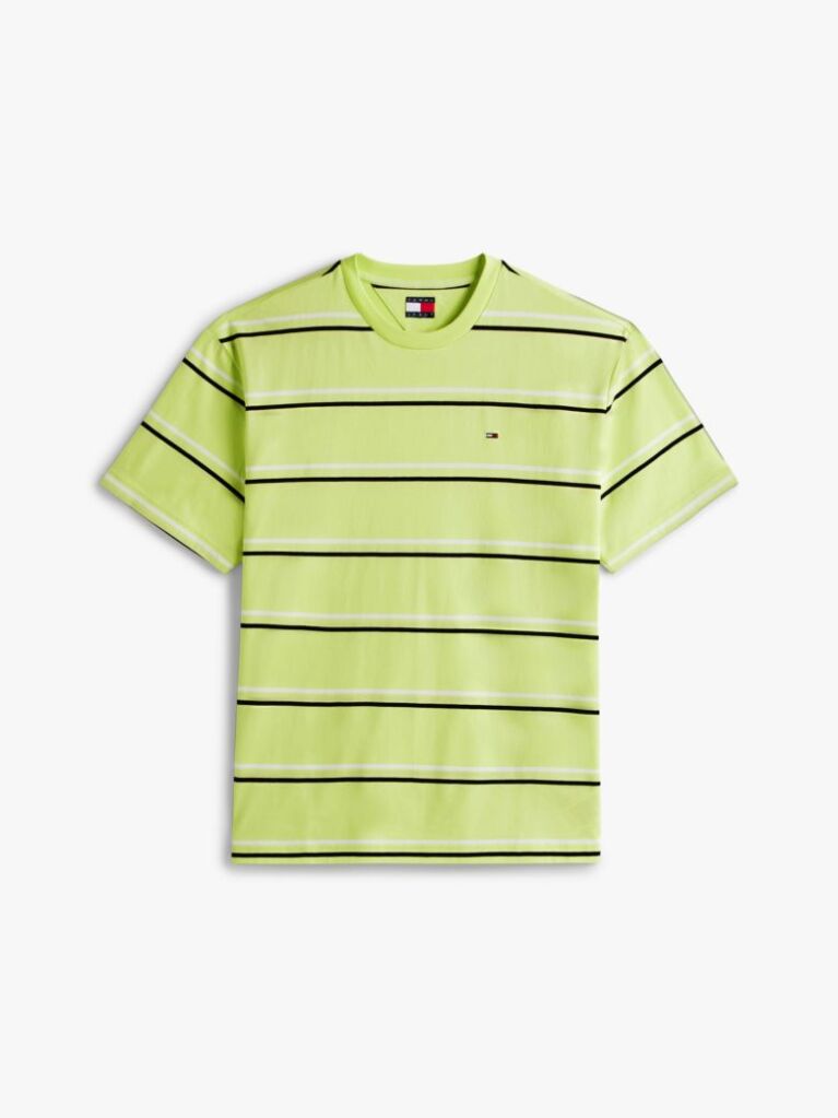 Multi Άνετο Ριγέ Βαμβακερό T-Shirt Με Σημαία Hilfiger  Άνδρες