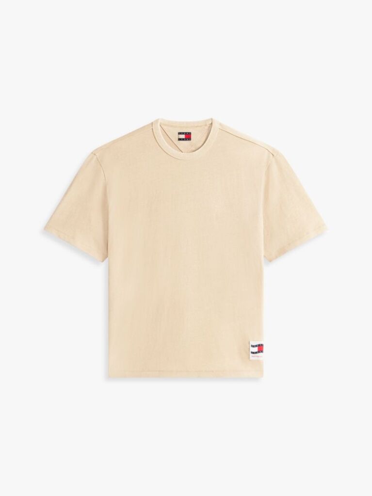 Καφέ T-Shirt Jersey Σε Άνετη Γραμμή Με Λογότυπο στην Πλάτη  Άνδρες