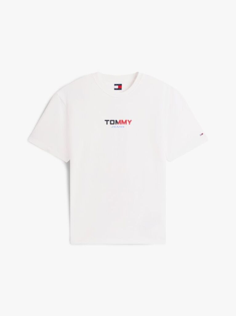 Άσπρο T-Shirt Σε Άνετη Γραμμή Με Λογότυπο Στην Πλάτη  Άνδρες