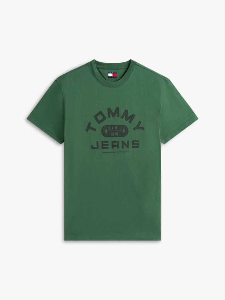 Πράσινο T-Shirt Με Κλασική Λαιμόκοψη Και Graphic Σχέδιο  Άνδρες