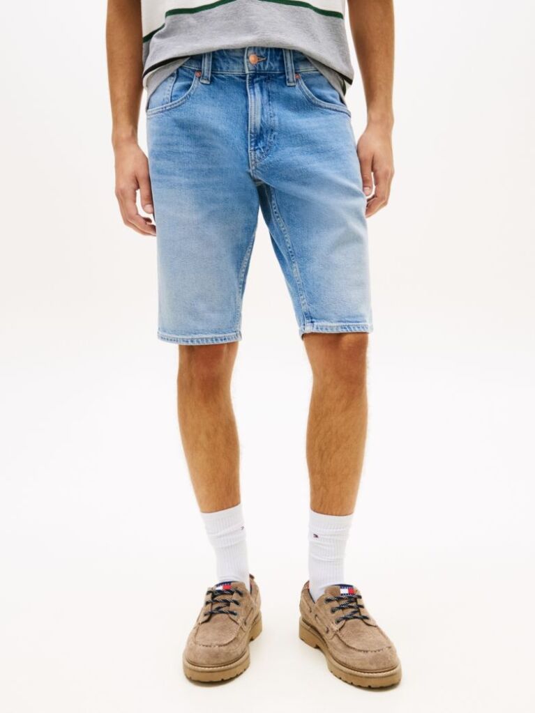 Denim Ronnie Τζιν Βερμούδα Σε Στενή Γραμμή Με Εφέ Ξεθωριασμένου  Άνδρες