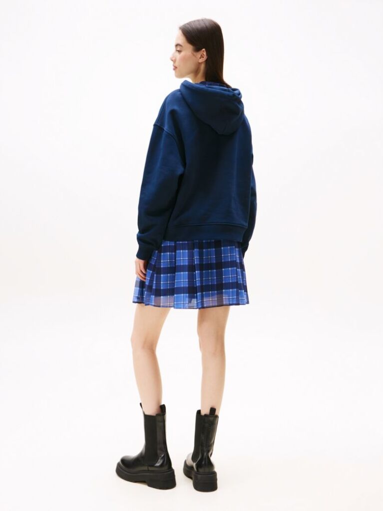 Μπλε Hoody Σε Boxy Γραμμή  Γυναίκες