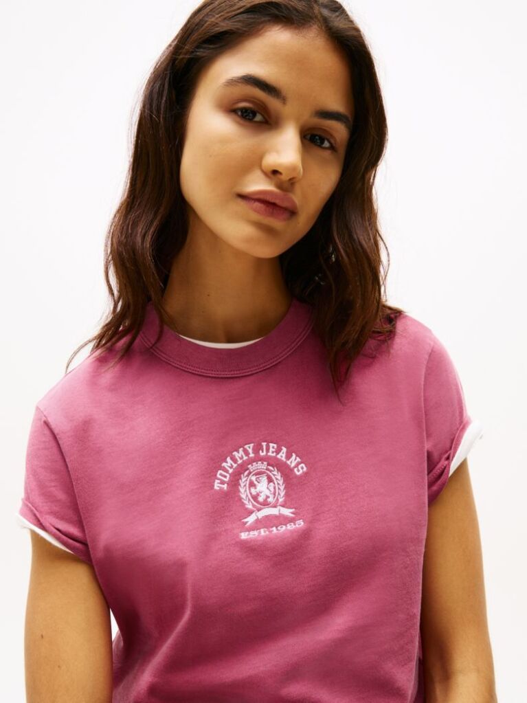 Μωβ Varsity T-Shirt Σε Κανονική Γραμμή  Γυναίκες