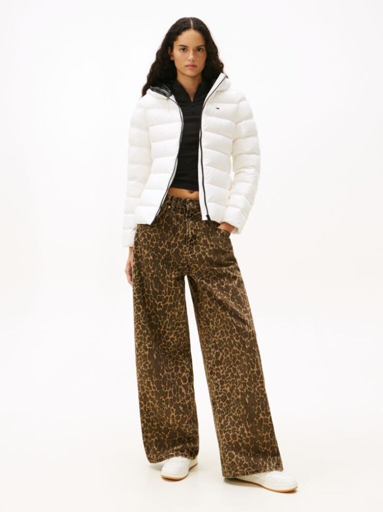 Beige Hooded Down Puffer Jacket  Women