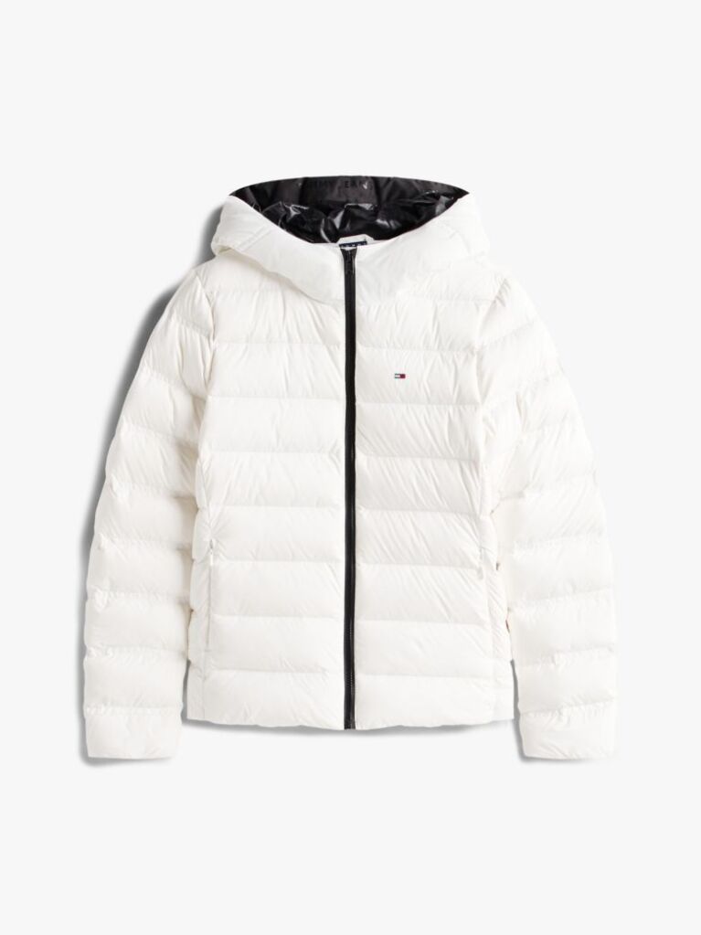 Beige Hooded Down Puffer Jacket  Women