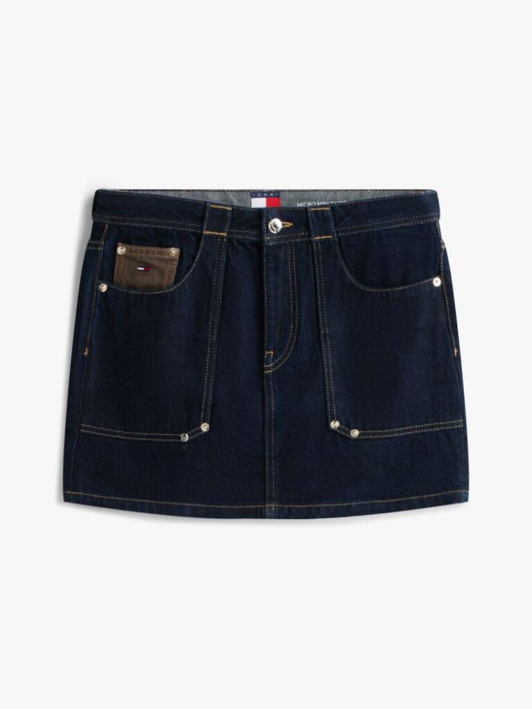 Denim Denim Ίσια Μίνι Φούστα Με Κεντητό Σημαιάκι  Γυναίκες