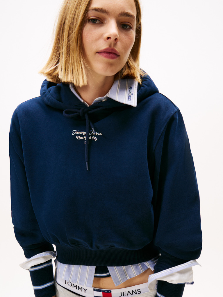 Blue Essential Logo Hoodie  Women