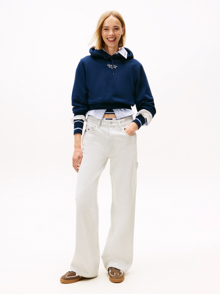 Blue Essential Logo Hoodie  Women