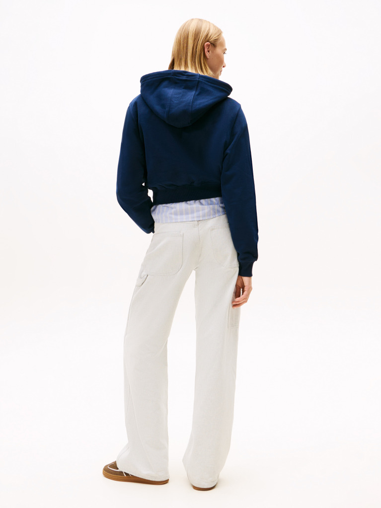 Blue Essential Logo Hoodie  Women