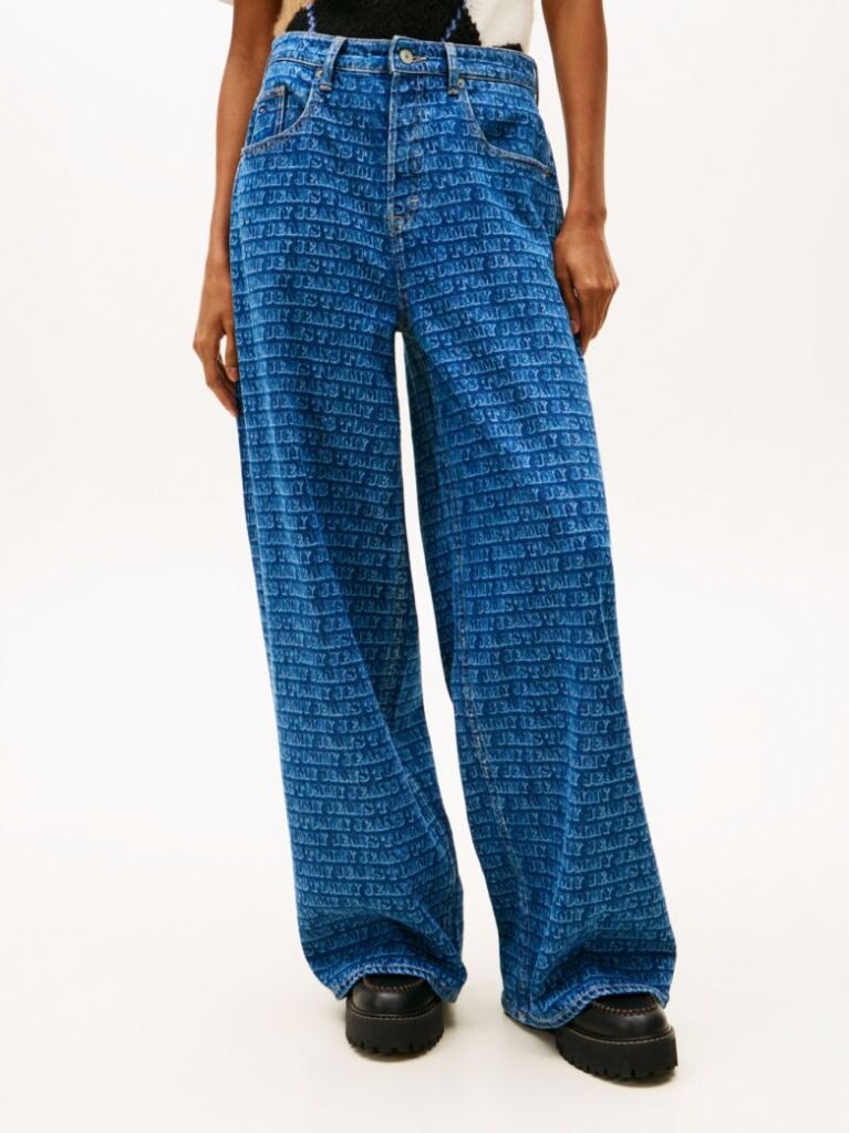 Denim Τζιν Σε Loose Με Κανονική Μέση Και Spell-Out Σχέδιο  Γυναίκες